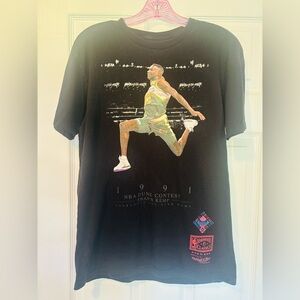 Mitchell & Ness Shawn Kemp 1991 NBA Dunk Contest Black T Shirt Size Medium